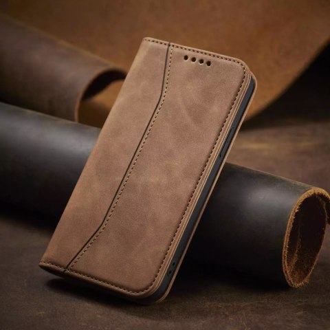 4kom.pl Magnet Fancy Case etui do iPhone 13 Pro Max pokrowiec portfel na karty kartę podstawka brązowy 4kom.pl Magnet Fancy Case etui do iPhone 13 Pro Max pokrowiec portfel na karty kartę podstawka brązowy