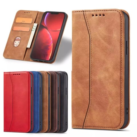4kom.pl Magnet Fancy Case etui do iPhone 13 Pro Max pokrowiec portfel na karty kartę podstawka brązowy 4kom.pl Magnet Fancy Case etui do iPhone 13 Pro Max pokrowiec portfel na karty kartę podstawka brązowy