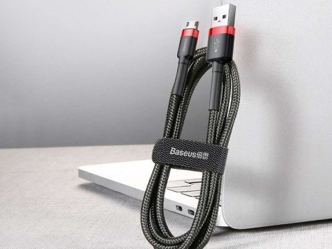 Baseus Kabel nylonowy Baseus Cafule Micro-USB 1.5A 200cm Czarny/czerwony Baseus Kabel nylonowy Baseus Cafule Micro-USB 1.5A 200cm Czarny/czerwony