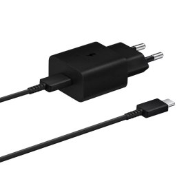 Samsung Samsung ładowarka sieciowa USB Typ C 15W PD AFC + kabel USB Typ C czarny (EP-T1510XBEGEU)