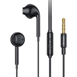 Vipfan Słuchawki douszne przewodowe Vipfan M15, jack 3.5mm, 1m (czarne)