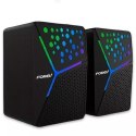 4kom.pl Forev Głośniki Stereo Czarny PC RGB Podświetlane