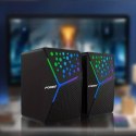 4kom.pl Forev Głośniki Stereo Czarny PC RGB Podświetlane