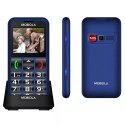 4kom.pl Telefon GSM Mobiola MB700 Niebieski 2G z ładowarką biurkową dla seniora