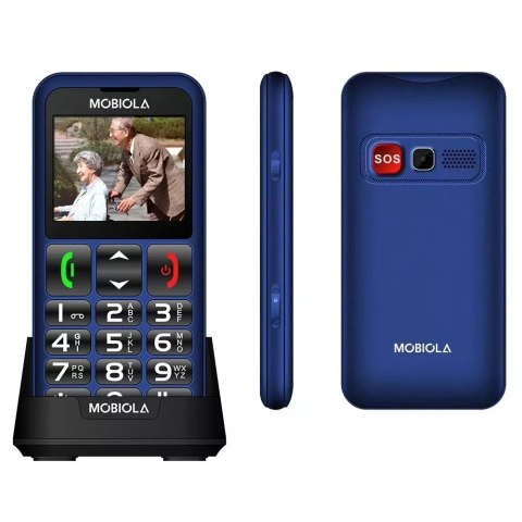 4kom.pl Telefon GSM Mobiola MB700 Niebieski 2G z ładowarką biurkową dla seniora 4kom.pl Telefon GSM Mobiola MB700 Niebieski 2G z ładowarką biurkową dla seniora