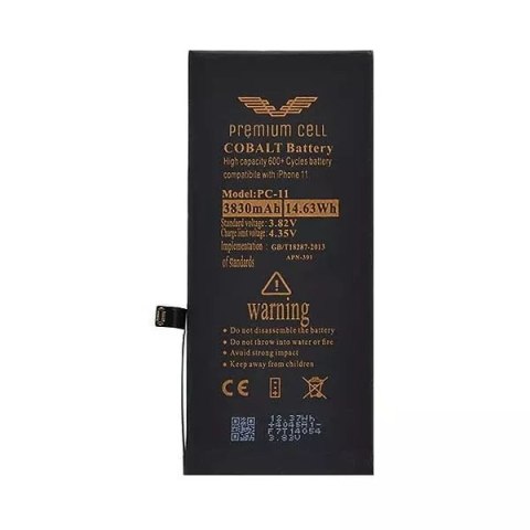 Apple Bateria Premium Cell Cobalt iPhone 11 3830mAh 600+ Cycles Apple Bateria Premium Cell Cobalt iPhone 11 3830mAh 600+ Cycles