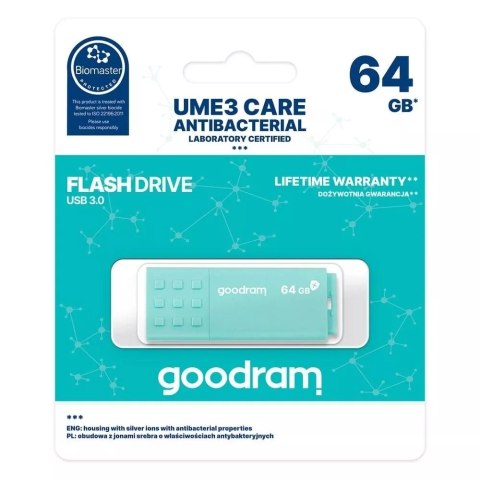 Goodram GOODRAM pendrive UME3 64GB USB3.2 (Biomaster protected) Goodram GOODRAM pendrive UME3 64GB USB3.2 (Biomaster protected)