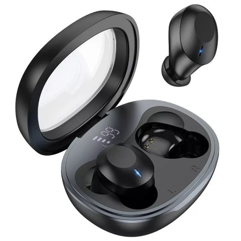 Hoco HOCO TWS EQ3 Bezprzewodowe Słuchawki Bluetooth - Czarne z Etui Ładującym Hoco HOCO TWS EQ3 Bezprzewodowe Słuchawki Bluetooth - Czarne z Etui Ładującym