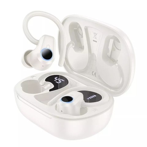 Hoco HOCO TWS EQ8 Bezprzewodowe Słuchawki Bluetooth - Białe z Etui Ładującym Hoco HOCO TWS EQ8 Bezprzewodowe Słuchawki Bluetooth - Białe z Etui Ładującym