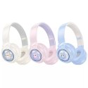 Hoco HOCO słuchawki bezprzewodowe Bluetooth W50 różowe z podświetleniem RGB i kotkami