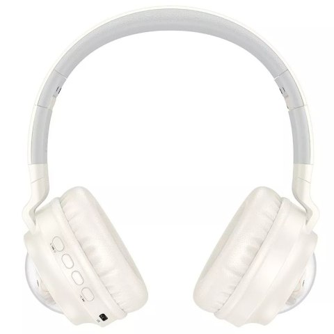 Hoco HOCO słuchawki bezprzewodowe Bluetooth W50 z podświetleniem RGB i kotkami białe Hoco HOCO słuchawki bezprzewodowe Bluetooth W50 z podświetleniem RGB i kotkami białe