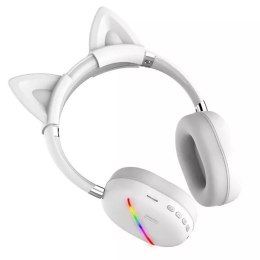 Somostel Słuchawki nauszne Bluetooth Somostel Kids białe SMS-CJ17 LED RGB