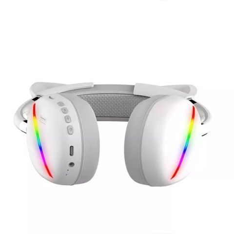 Somostel Słuchawki nauszne Bluetooth Somostel Kids białe SMS-CJ17 LED RGB Somostel Słuchawki nauszne Bluetooth Somostel Kids białe SMS-CJ17 LED RGB