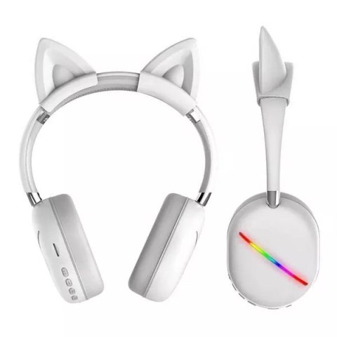 Somostel Słuchawki nauszne Bluetooth Somostel Kids białe SMS-CJ17 LED RGB Somostel Słuchawki nauszne Bluetooth Somostel Kids białe SMS-CJ17 LED RGB