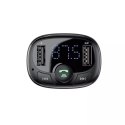 Baseus Transmiter FM Baseus T-typed S-09A Bluetooth 2xUSB microSD (czarny)