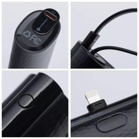 Forcell FORCELL F-ENERGY Power Plug F5K3 Powerbank z Wbudowanym Złączem Lightning PD 20W 5000 mAh Czarny Forcell FORCELL F-ENERGY Power Plug F5K3 Powerbank z Wbudowanym Złączem Lightning PD 20W 5000 mAh Czarny