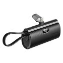 Forcell FORCELL F-ENERGY Power Plug F5K3 Powerbank z Wbudowanym Złączem Lightning PD 20W 5000 mAh Czarny