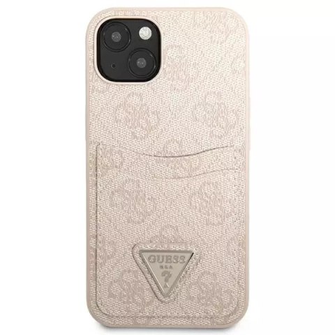 Guess Etui Guess GUHCP13SP4TPP do iPhone 13 mini 5,4" hardcase 4G Triangle Logo Cardslot Guess Etui Guess GUHCP13SP4TPP do iPhone 13 mini 5,4" hardcase 4G Triangle Logo Cardslot