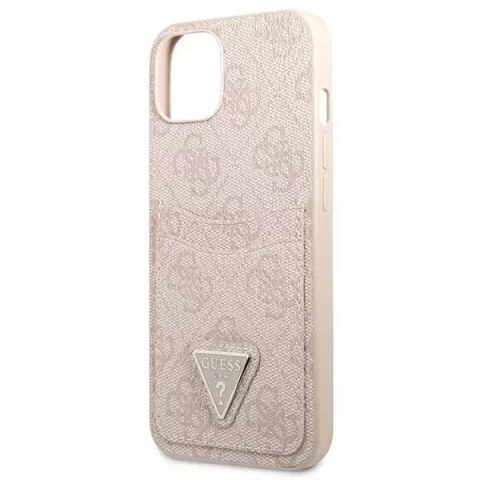 Guess Etui Guess GUHCP13SP4TPP do iPhone 13 mini 5,4" hardcase 4G Triangle Logo Cardslot Guess Etui Guess GUHCP13SP4TPP do iPhone 13 mini 5,4" hardcase 4G Triangle Logo Cardslot
