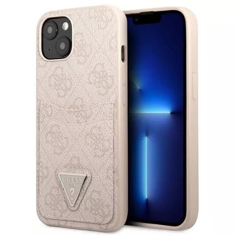Guess Etui Guess GUHCP13SP4TPP do iPhone 13 mini 5,4" hardcase 4G Triangle Logo Cardslot Guess Etui Guess GUHCP13SP4TPP do iPhone 13 mini 5,4" hardcase 4G Triangle Logo Cardslot