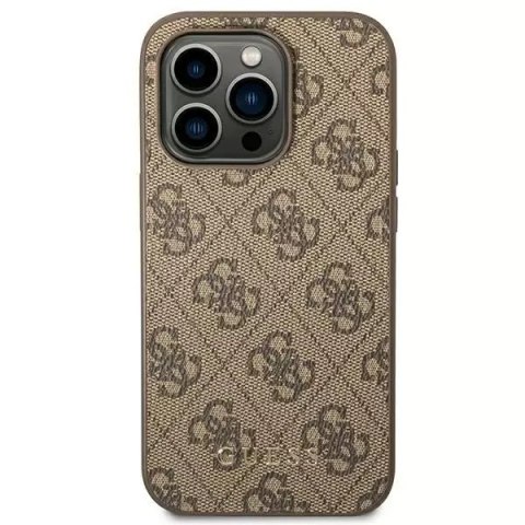 Guess Etui Guess GUHCP14XG4GFBR do Apple iPhone 14 Pro Max 6,7" brązowy/brown hard case 4G Metal Gold Logo Guess Etui Guess GUHCP14XG4GFBR do Apple iPhone 14 Pro Max 6,7" brązowy/brown hard case 4G Metal Gold Logo