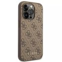 Guess Etui Guess GUHCP14XG4GFBR do Apple iPhone 14 Pro Max 6,7" brązowy/brown hard case 4G Metal Gold Logo