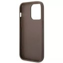 Guess Etui Guess GUHCP14XG4GFBR do Apple iPhone 14 Pro Max 6,7" brązowy/brown hard case 4G Metal Gold Logo