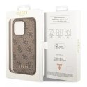 Guess Etui Guess GUHCP14XG4GFBR do Apple iPhone 14 Pro Max 6,7" brązowy/brown hard case 4G Metal Gold Logo