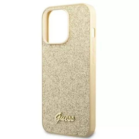 Guess Etui Guess GUHCP14XHGGSHD do Apple iPhone 14 Pro Max 6,7" złoty/gold hard case Glitter Script Guess Etui Guess GUHCP14XHGGSHD do Apple iPhone 14 Pro Max 6,7" złoty/gold hard case Glitter Script