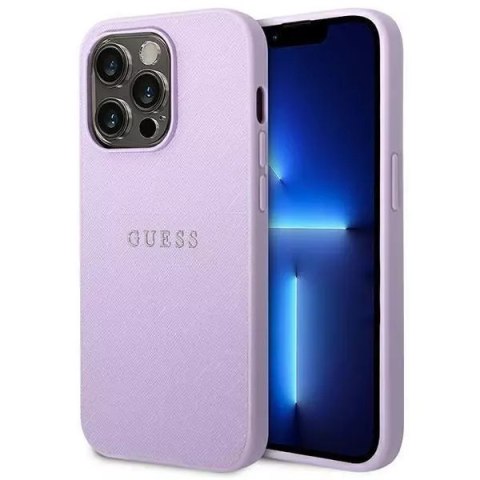 Guess Etui Guess GUHCP14LPSASBPU do Apple iPhone 14 Pro 6,1" fioletowy/purple Saffiano Strap Guess Etui Guess GUHCP14LPSASBPU do Apple iPhone 14 Pro 6,1" fioletowy/purple Saffiano Strap