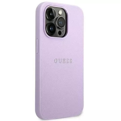 Guess Etui Guess GUHCP14LPSASBPU do Apple iPhone 14 Pro 6,1" fioletowy/purple Saffiano Strap Guess Etui Guess GUHCP14LPSASBPU do Apple iPhone 14 Pro 6,1" fioletowy/purple Saffiano Strap