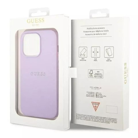 Guess Etui Guess GUHCP14LPSASBPU do Apple iPhone 14 Pro 6,1" fioletowy/purple Saffiano Strap Guess Etui Guess GUHCP14LPSASBPU do Apple iPhone 14 Pro 6,1" fioletowy/purple Saffiano Strap