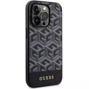 Guess Etui na telefon Guess GUHMP14XHGCFSEK do Apple iPhone 14 Pro Max 6,7" czarny/black hardcase GCube Stripes MagSafe