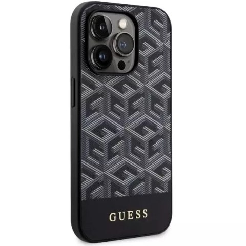 Guess Etui na telefon Guess GUHMP14XHGCFSEK do Apple iPhone 14 Pro Max 6,7" czarny/black hardcase GCube Stripes MagSafe Guess Etui na telefon Guess GUHMP14XHGCFSEK do Apple iPhone 14 Pro Max 6,7" czarny/black hardcase GCube Stripes MagSafe