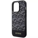 Guess Etui na telefon Guess GUHMP14XHGCFSEK do Apple iPhone 14 Pro Max 6,7" czarny/black hardcase GCube Stripes MagSafe