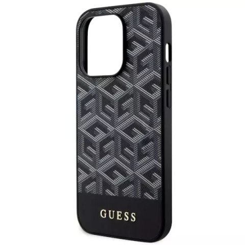 Guess Etui na telefon Guess GUHMP14XHGCFSEK do Apple iPhone 14 Pro Max 6,7" czarny/black hardcase GCube Stripes MagSafe Guess Etui na telefon Guess GUHMP14XHGCFSEK do Apple iPhone 14 Pro Max 6,7" czarny/black hardcase GCube Stripes MagSafe