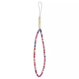 Guess Guess zawieszka GUSTGMPP Phone Strap wielokolorowy różowy Heishi Beads