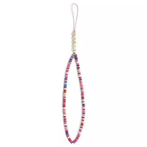 Guess Guess zawieszka GUSTGMPP Phone Strap wielokolorowy różowy Heishi Beads Guess Guess zawieszka GUSTGMPP Phone Strap wielokolorowy różowy Heishi Beads