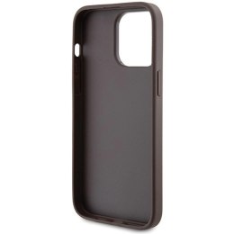 Guess Oryginalne Etui GUESS Hardcase GUHCP15XG4GFBR do iPhone 15 PRO MAX (4G Metal Logo / brązowy)