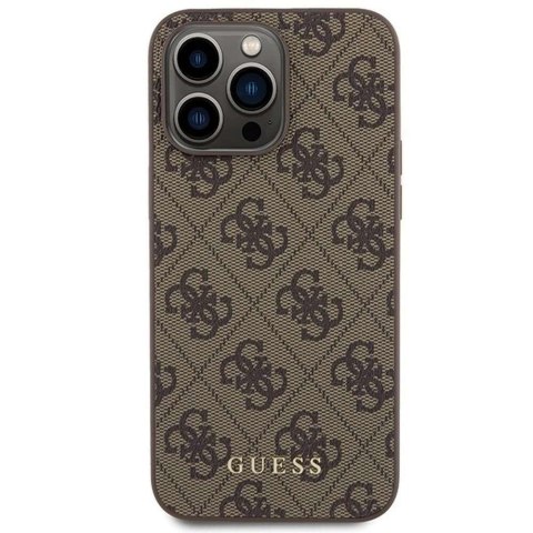 Guess Oryginalne Etui GUESS Hardcase GUHCP15XG4GFBR do iPhone 15 PRO MAX (4G Metal Logo / brązowy) Guess Oryginalne Etui GUESS Hardcase GUHCP15XG4GFBR do iPhone 15 PRO MAX (4G Metal Logo / brązowy)