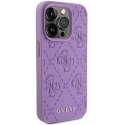 Guess Oryginalne Etui GUESS Hardcase GUHCP15XP4EPMU do iPhone 15 PRO MAX (Quilted 4G Classic / jasny fiolet)