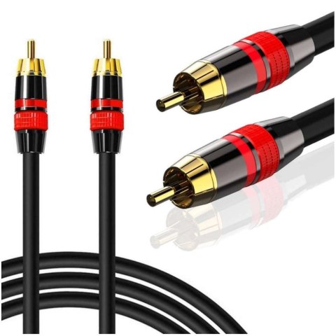 4kom.pl 3m Kabel RCA do RCA (cinch) przewód Subwoofer premium MOZOS czarno-czerwony pozłacane wtyki 4kom.pl 3m Kabel RCA do RCA (cinch) przewód Subwoofer premium MOZOS czarno-czerwony pozłacane wtyki