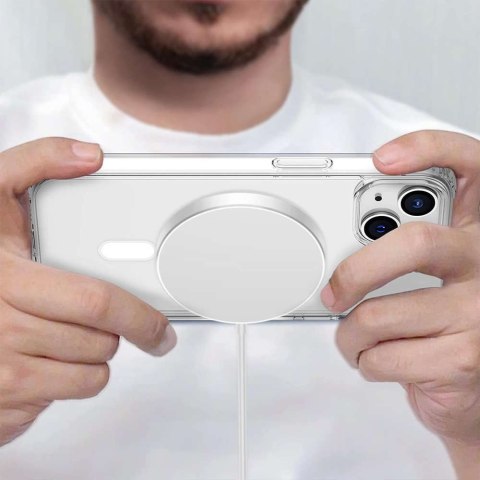 4kom.pl Etui ochronne na telefon Ultra Slim Mag obudowa do MagSafe case do Qi do Apple iPhone 13 Przezroczysty 4kom.pl Etui ochronne na telefon Ultra Slim Mag obudowa do MagSafe case do Qi do Apple iPhone 13 Przezroczysty