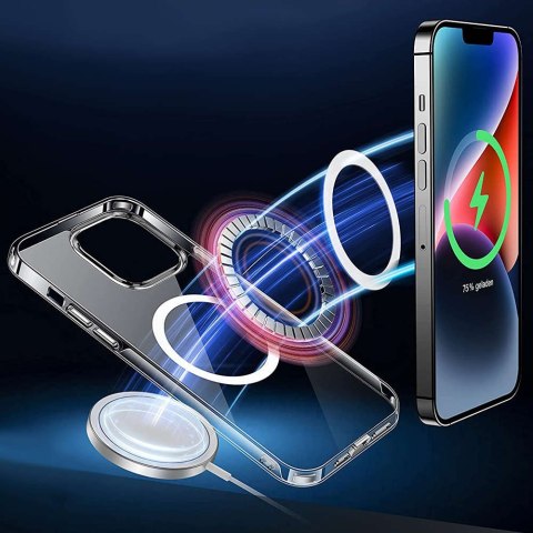 4kom.pl Etui ochronne na telefon Ultra Slim Mag obudowa do MagSafe case do Qi do Apple iPhone 13 Przezroczysty 4kom.pl Etui ochronne na telefon Ultra Slim Mag obudowa do MagSafe case do Qi do Apple iPhone 13 Przezroczysty