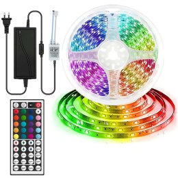 4kom.pl Taśma LED RGB kolorowa 5m 50x50 Wodoodporna IP65 MultiChip duży pilot 44 przyciski