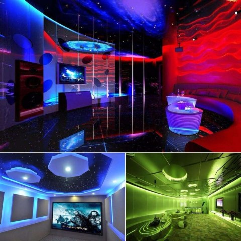 4kom.pl Taśma LED RGB kolorowa 5m 50x50 Wodoodporna IP65 MultiChip duży pilot 44 przyciski 4kom.pl Taśma LED RGB kolorowa 5m 50x50 Wodoodporna IP65 MultiChip duży pilot 44 przyciski