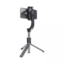 4kom.pl Zestaw / Uchwyt Selfie z Pilotem na Bluetooth Tripod Gimbal Stabilizator Czarny SSTR-L08