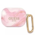 Guess Guess GUAPUNMP AirPods Pro cover różowy/pink Marble Collection