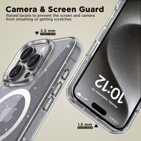4kom.pl Etui do iPhone 16 Pro Max Flexair Hybrid MagSafe na telefon Glitter 4kom.pl Etui do iPhone 16 Pro Max Flexair Hybrid MagSafe na telefon Glitter