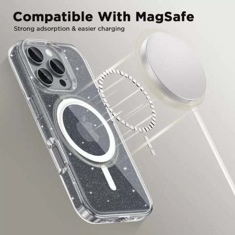 4kom.pl Etui do iPhone 16 Pro Max Flexair Hybrid MagSafe na telefon Glitter 4kom.pl Etui do iPhone 16 Pro Max Flexair Hybrid MagSafe na telefon Glitter